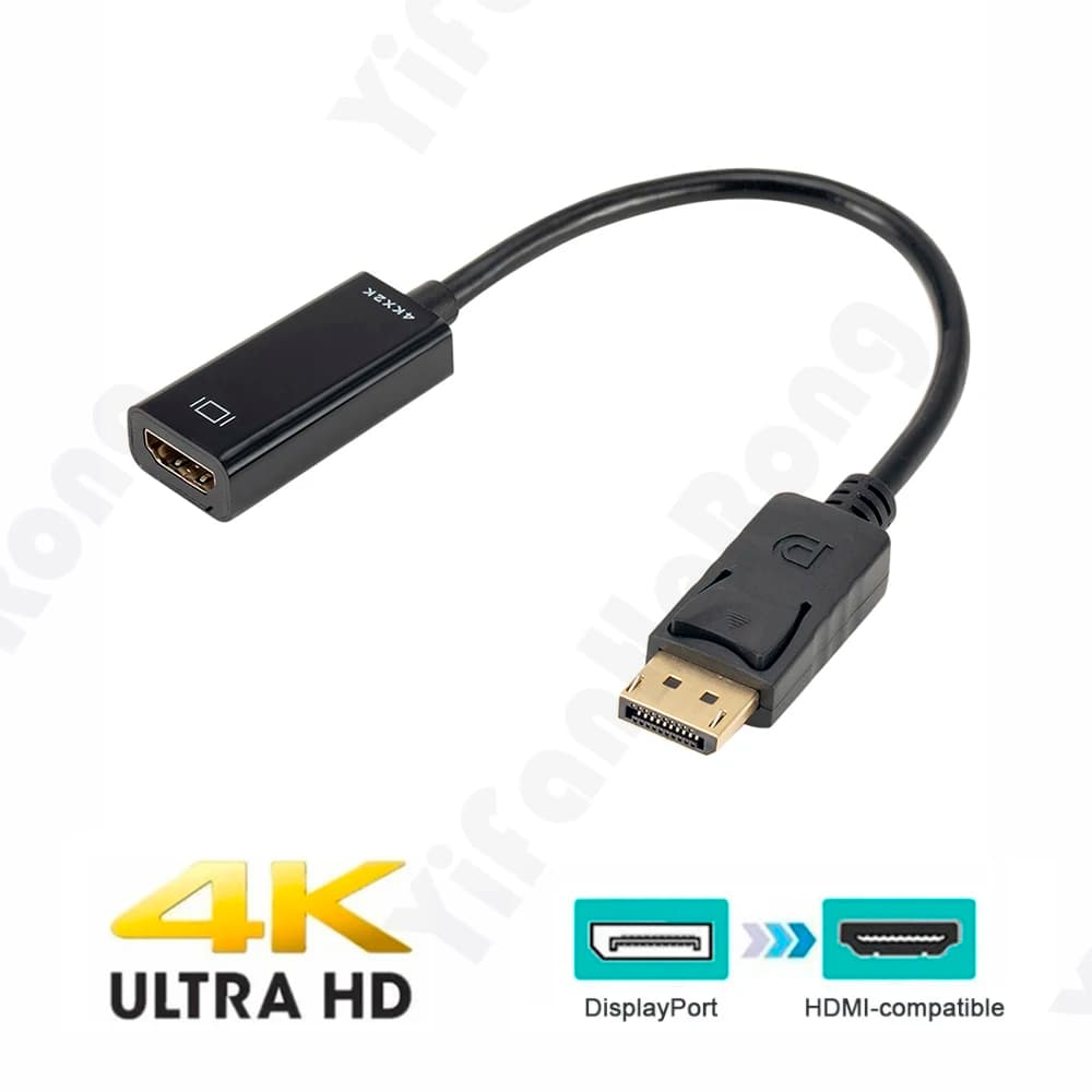 DP DisplayPort To HDMI-compatible Adapter Cable DP Male To Female HDMI Compatible Video Audio Cable Converter For PC Laptop HDTV