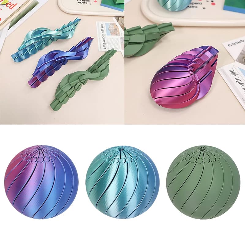 Palla Antistress Stampata in 3D, Spinner da Dito, Giocattolo per Decompressione, Regalo Antistress
