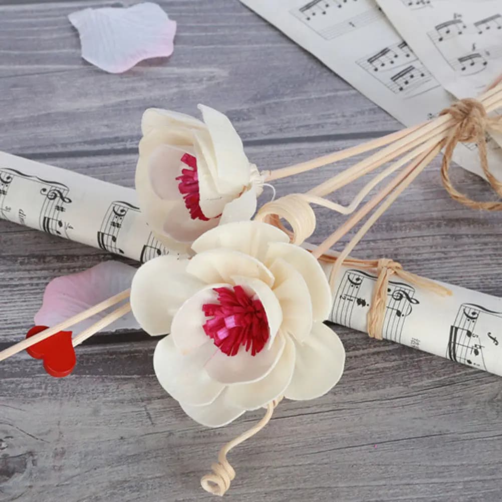 3Pcs Aroma Diffuser Sticks Dried Flower Wooden Sticks Fragrance Diffuser Home Adornments Fire-Free Aromatherapy Supplies