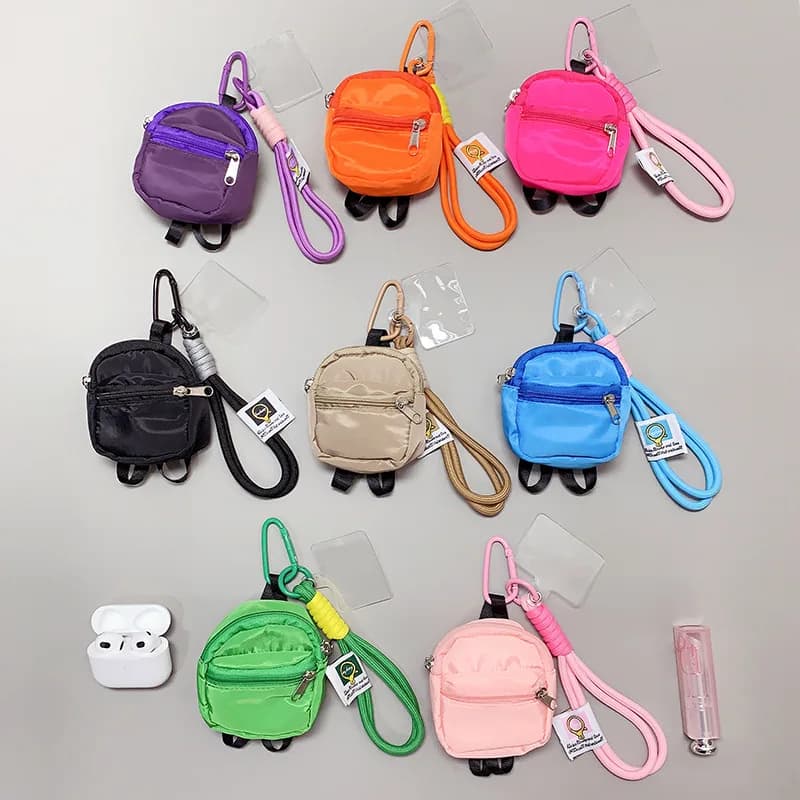 Mini Zaino Creativo a Due Livelli, Borsa Multifunzionale Portatile per Portafoglio, Telefono e Portachiavi