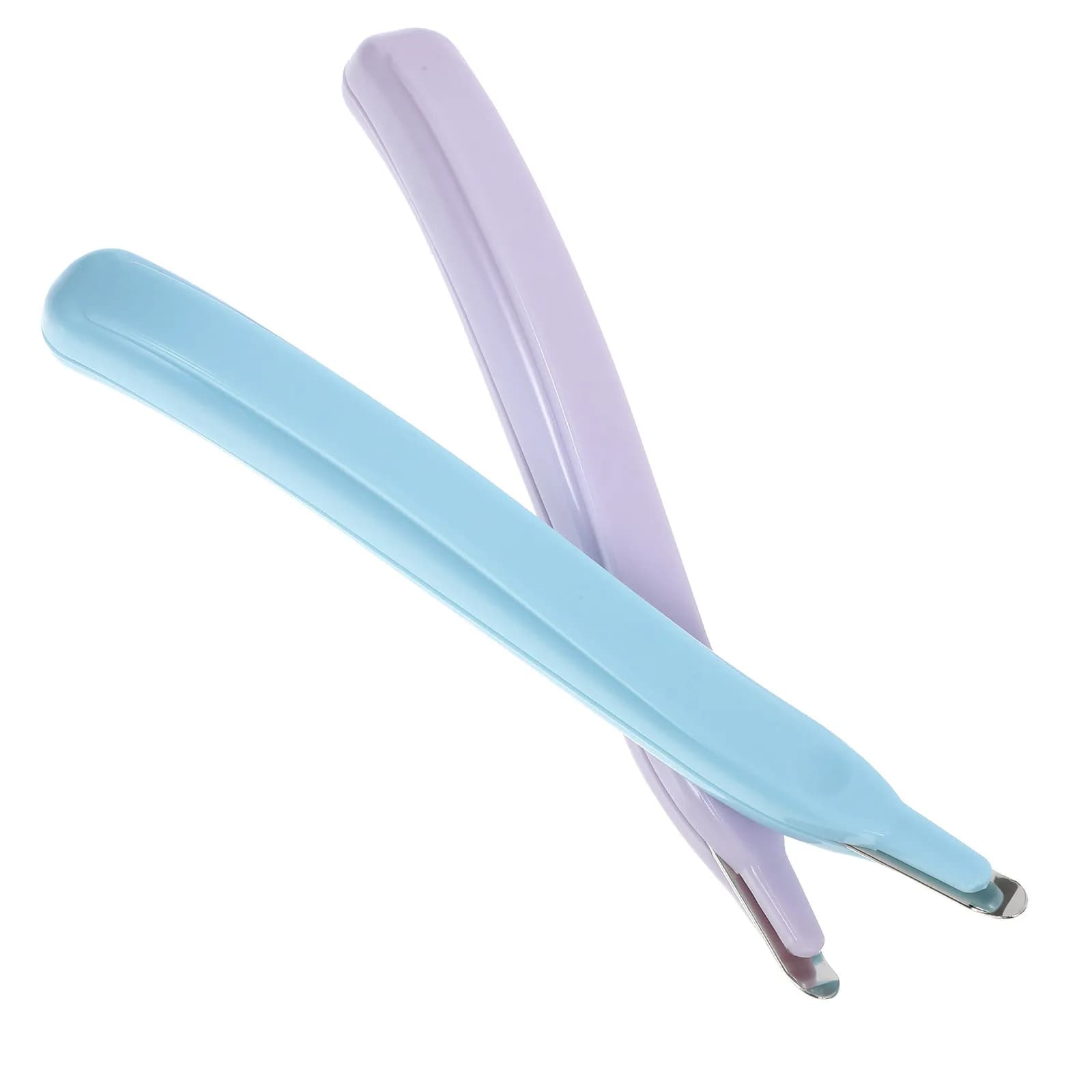 2 Pezzi Strumento Professionale per Rimozione Graffette e Sollevamento Chiodi, Blu Chiaro Viola, per Ufficio e Casa, Affidabile e Salva-lavoro