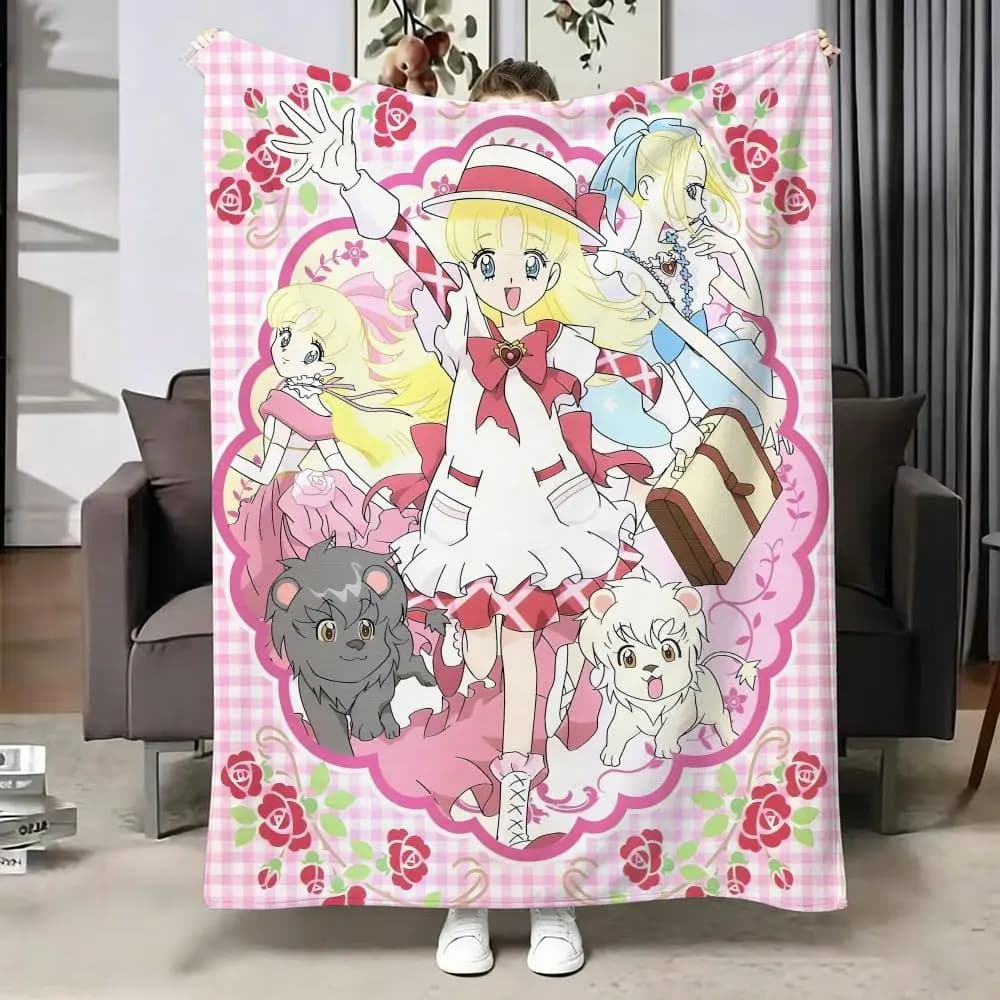 Anime A-Ashita no Nadja Throw Soft Warm Flannel Blanket, Multi-use Throw for Bed Sofa Office, Air Conditioning Nap Blanket
