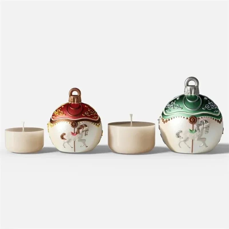 Boowan Nicole Bauble Candle Jar Silicone Molds For Concrete Jesmonite Gypsum Cement Diy Handmade Christmas Gift Tools Home Decor