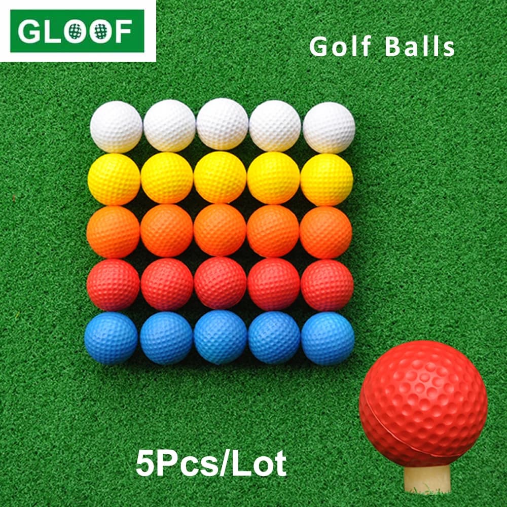 5 pz/set PU pallina da golf morbida pratica indoor spugna palla altalena esercizio palla da campo allenamento indoor pallina da golf elastica