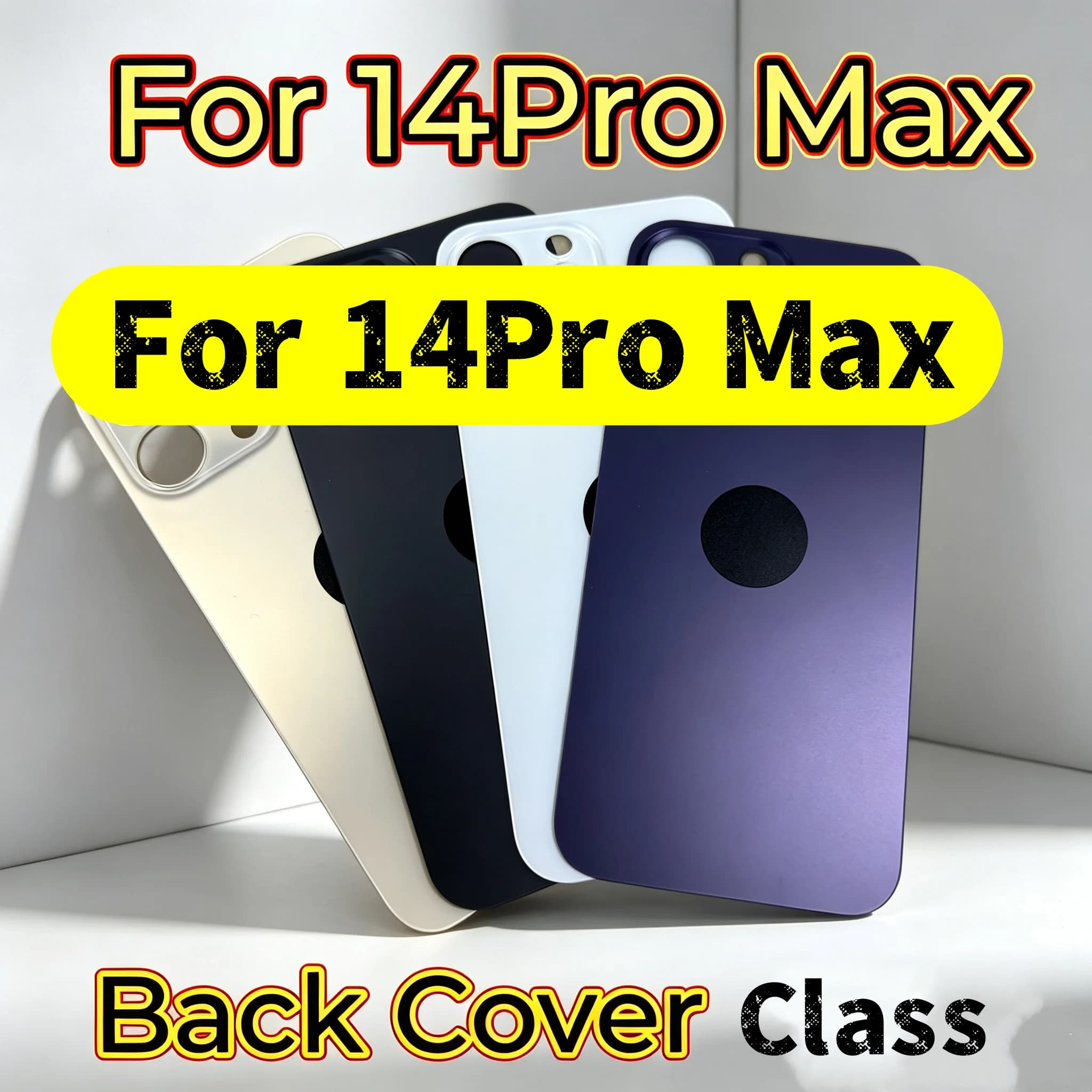 1Pcs Rear Back Cover Glass For iPhone 14 Pro Max Replacement Housing Shell Repair Parts For iPhone14PM Rear Glass Panel