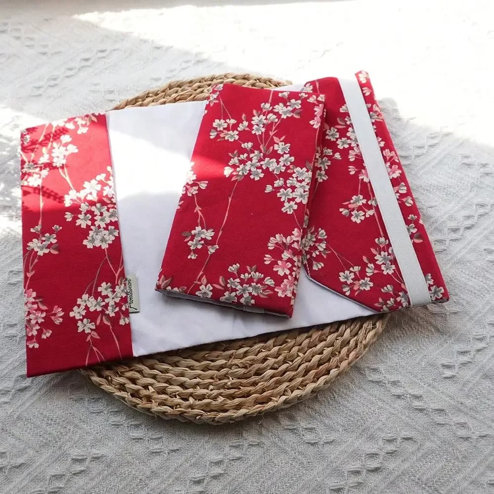 A5 A6 Settimane Fiore rosso lilla Copertina per notebook Planner Custodia protettiva Custodia protettiva per diario Protezione Forniture di cancelleria per ufficio