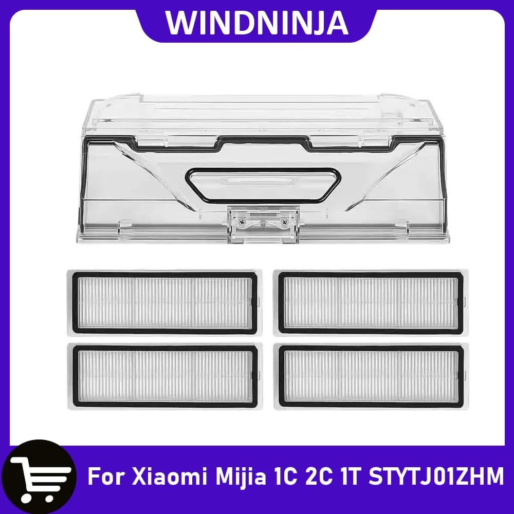 Dust Box Hepa Filter Spare Part For Xiaomi Mijia 1C 2C 1T STYTJ01ZHM Robot Vacuum Cleaner Dust Collection Box Replacement