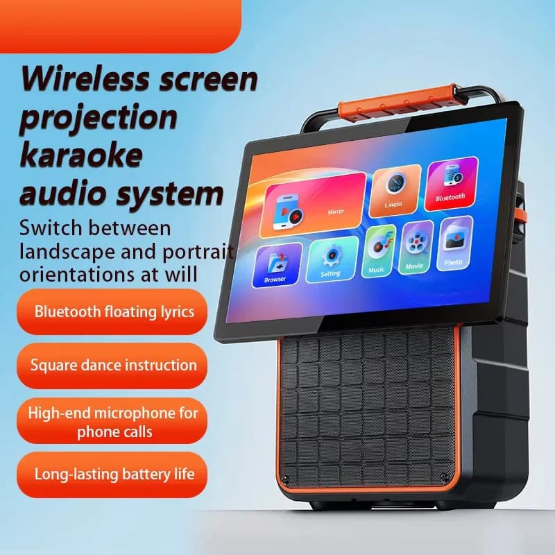 4K Touch Screen da 14,1 pollici Lettore Karaoke WiFi Set Karaoke Altoparlante Macchina Karaoke cinese portatile Casa e scuola