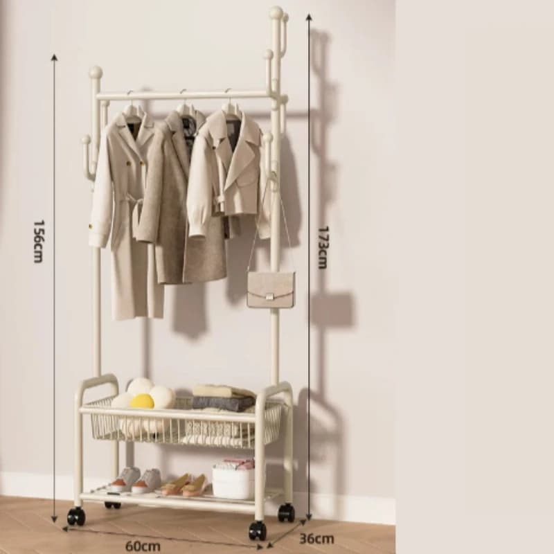 Nordic Organizer Clothes Rack Cheap Hangers Modern Entrance Clothes Rack Wall Bedroom Perchero De Pie Mid Century Furniture