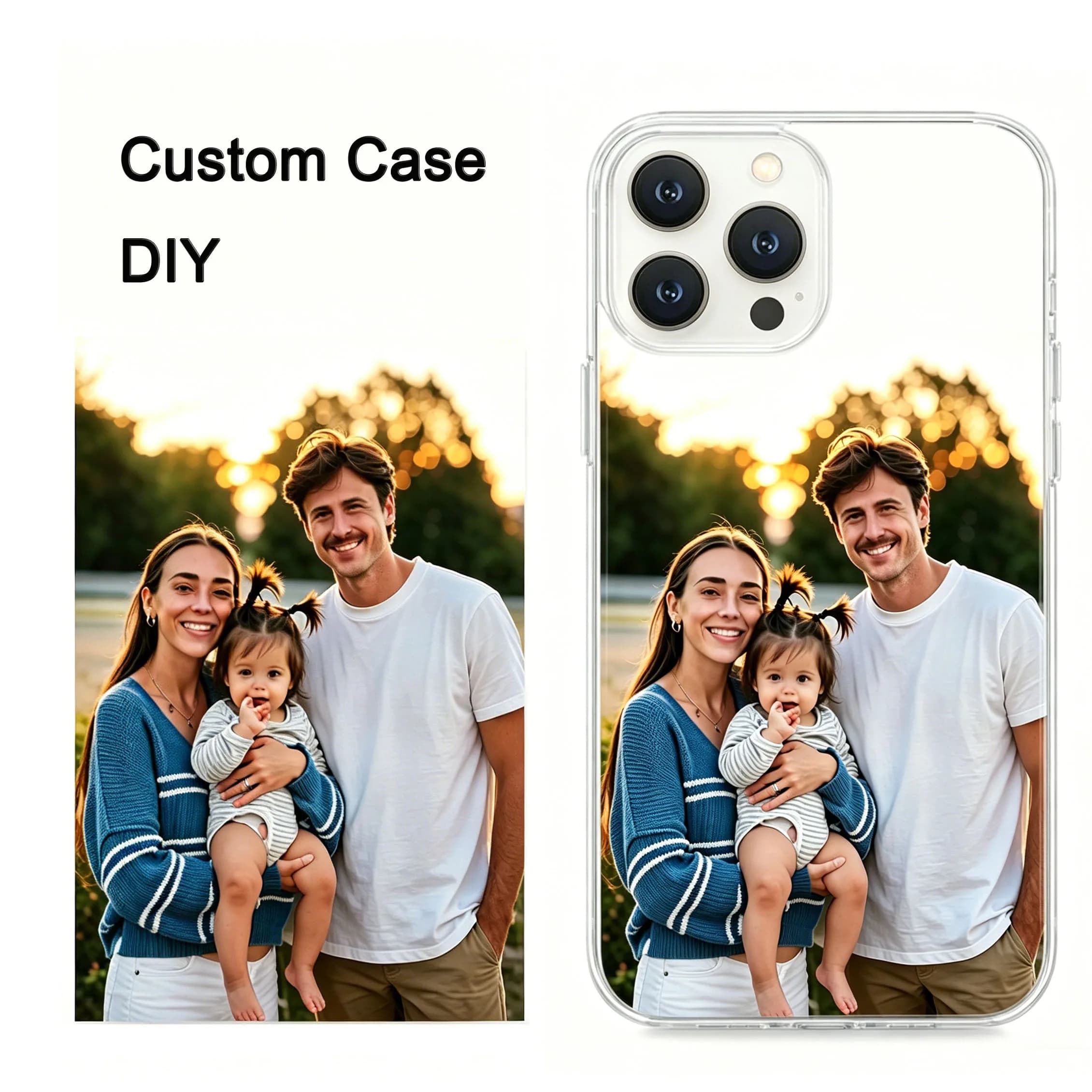 Custodia Personalizzata Trasparente per iPhone 17 Air 16 15 14 13 12 11 Pro Max Mini 6 7 8 Plus 16E X XS XR SE