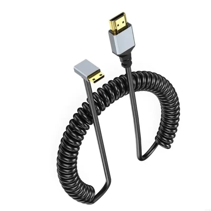 103F Cavo a spirale prolunga video 4K con opzione angolata 90 gradi 4K60Hz per tablet portatili