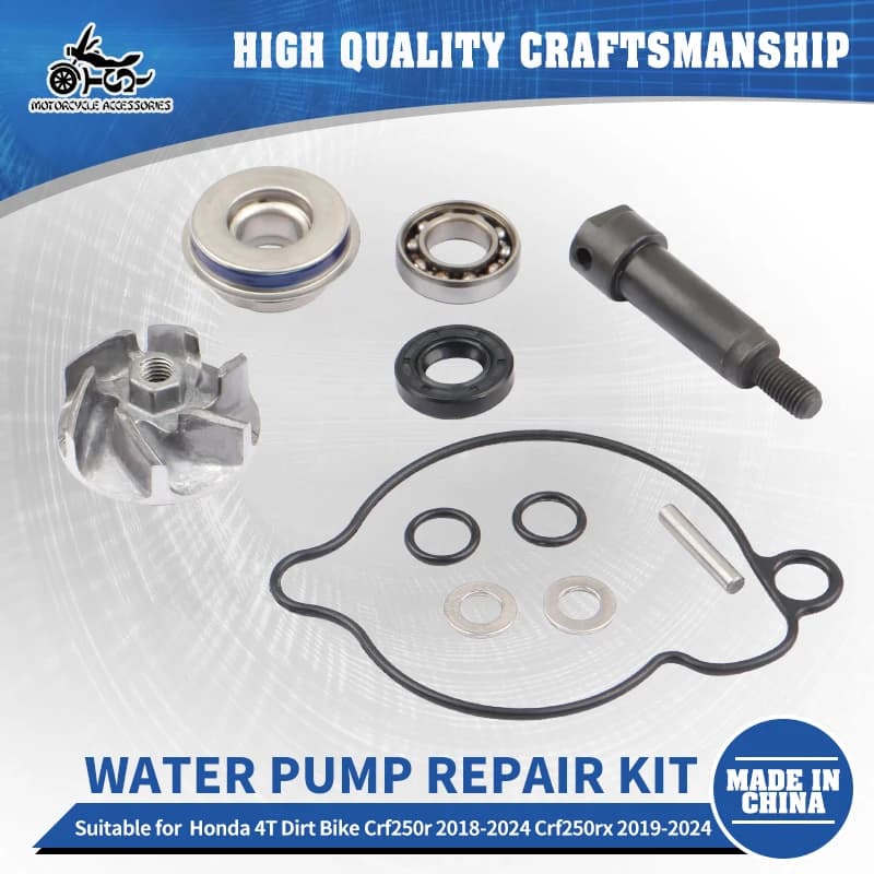 SJ Accessori Moto Kit di Riparazione Pompa Acqua Con Albero Girante Per Honda 4T Dirt Bike Crf250r 2018-2024 Crf250rx 2019-2024