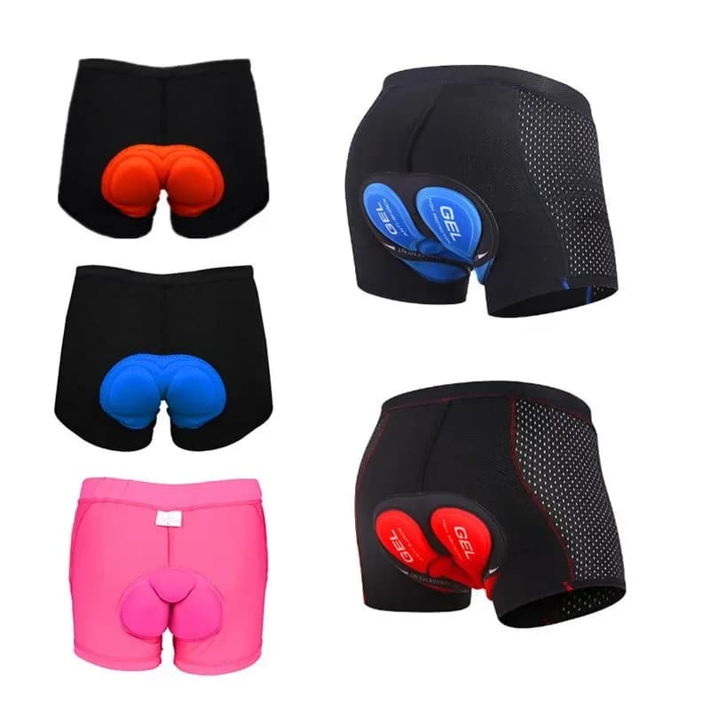 Intimo da equitazione per bicicletta Pantaloni da mountain bike Pantaloncini spessi in silicone ad asciugatura rapida Intimo da ciclismo traspirante per uomo e donna