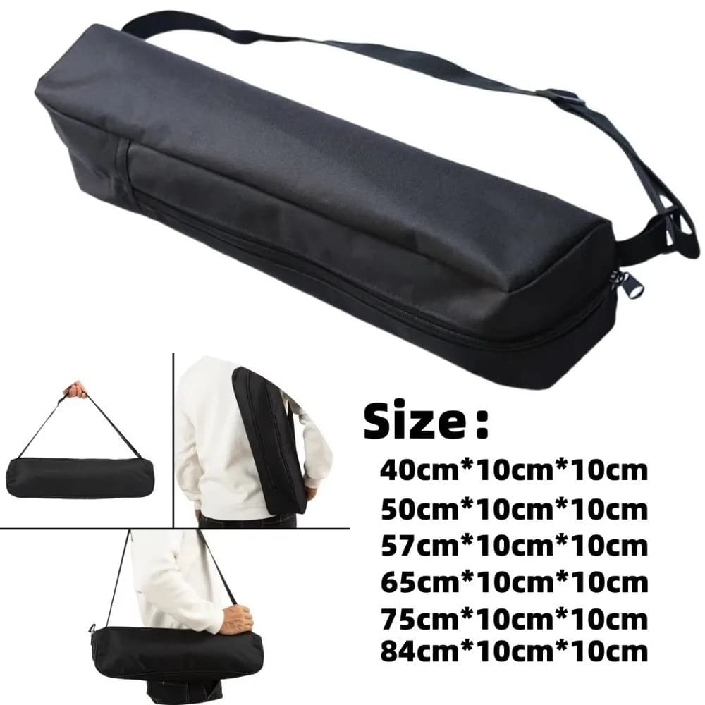 Nuovo (40-84 cm) Custodia per treppiede portatile con tracolla Borsa per treppiede Borsa a mano in tessuto Oxford nero Supporto per microfono