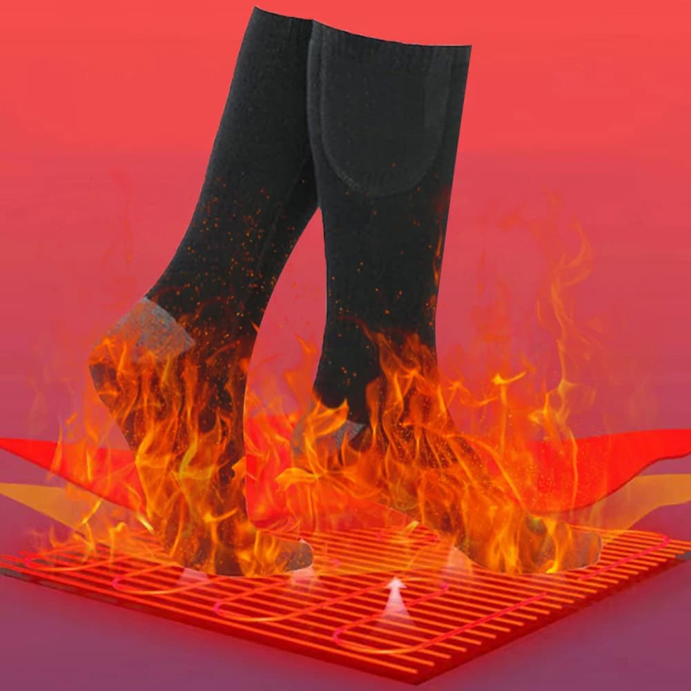 Electric Heated Socks (No Battery) Cold-Proof Electric Heating Socks Fast Heating Winter Heating Socks for Outdoor Skiing Hiking