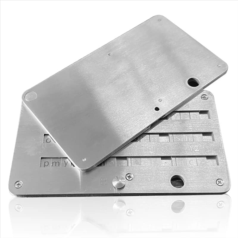 Portafoglio HHO-Crypto Portafoglio freddo Registratore di codici meccanici Crypto Bit per hardware Bitcoin Libro di registrazione di codici meccanici di backup freddo