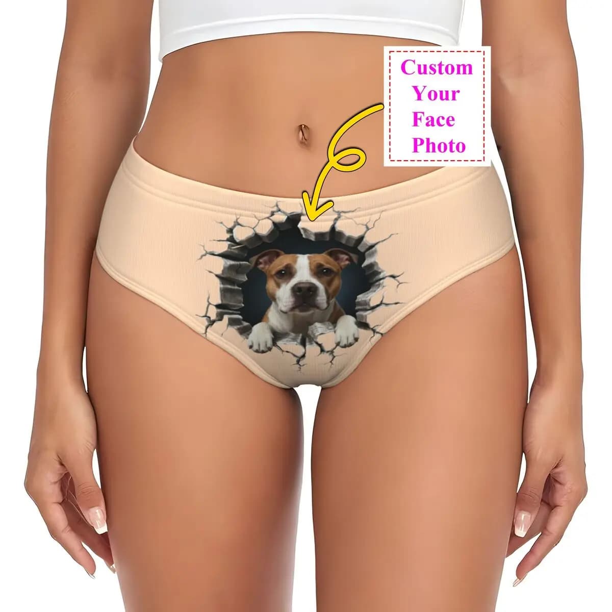 Breaking Through Staffordshire Bull Terrier Mutandine brevi Donna Comfort Dog Lover Intimo Regali di San Valentino Mutande