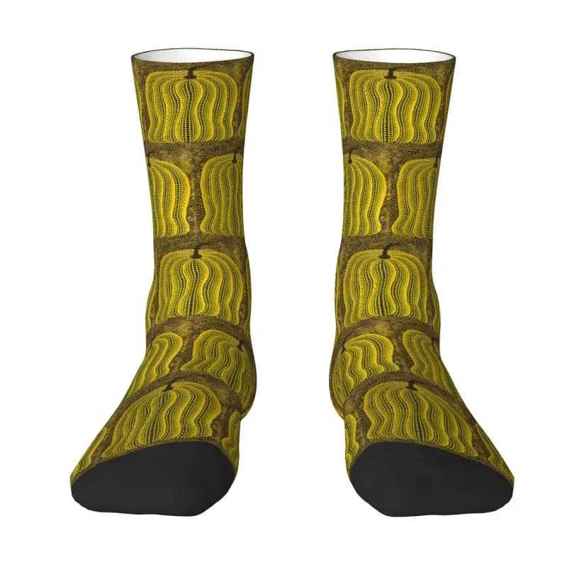 Custom Cool Printed K-Kusama Yayoi Socks for Men Women Stretchy Summer Autumn Winter Abstract Art Crew Socks
