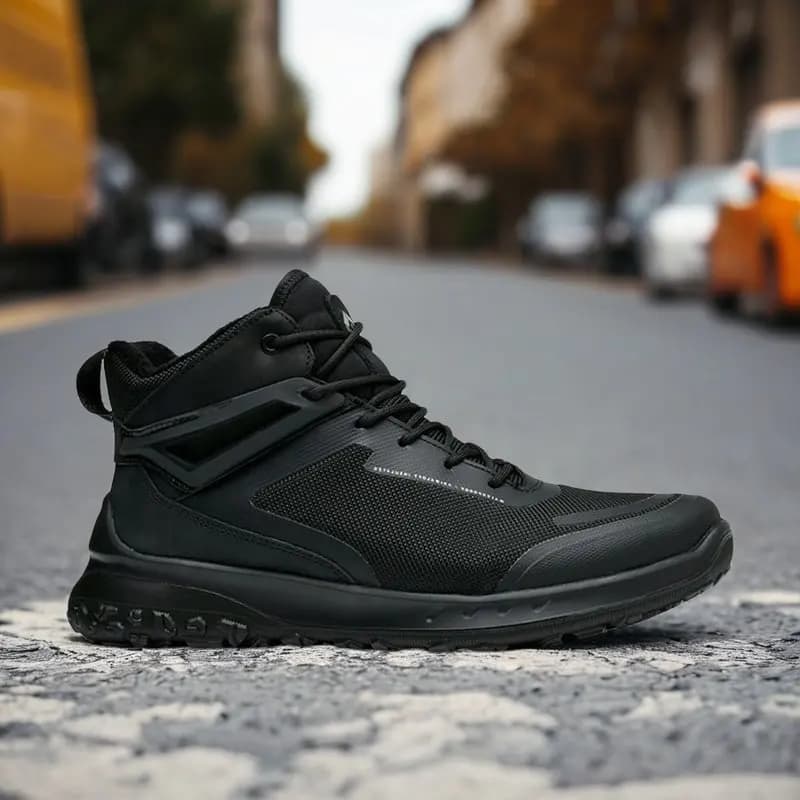 Scarpe alte in pelle a rete da uomo Design atletico Scarpe da ginnastica eleganti Stivali da trekking Campeggio all'aperto Caccia Camminare Affari Streetwear