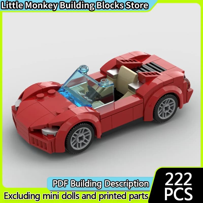 Speed Racing Car Model MOC Building Bricks City Top Tier Sports Car Modular Technology Children Holiday Gifts Assemble Toys Suit