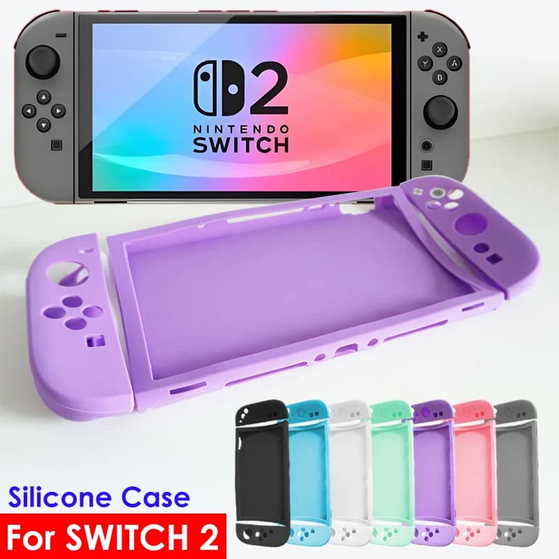 Custodia in silicone colorata per Switch 2 – Custodia protettiva per console di gioco NS2 e cover Joy-Con, facile da installare per custodia in silicone NS 2