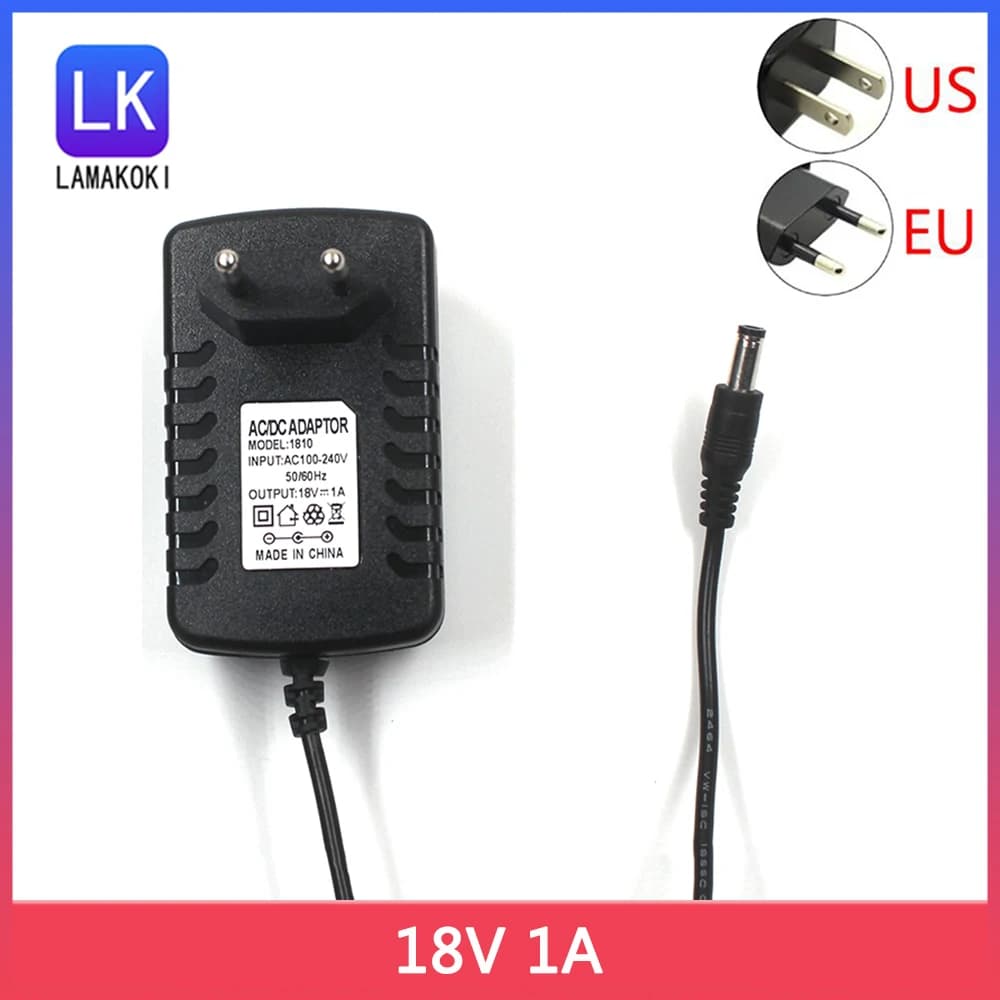 Cavo caricatore da muro adattatore di alimentazione CA CC 18 V 1 A per Logitech Squeezebox UE Smart Ersetzt 830- 000070 , Lettore musicale radiofonico