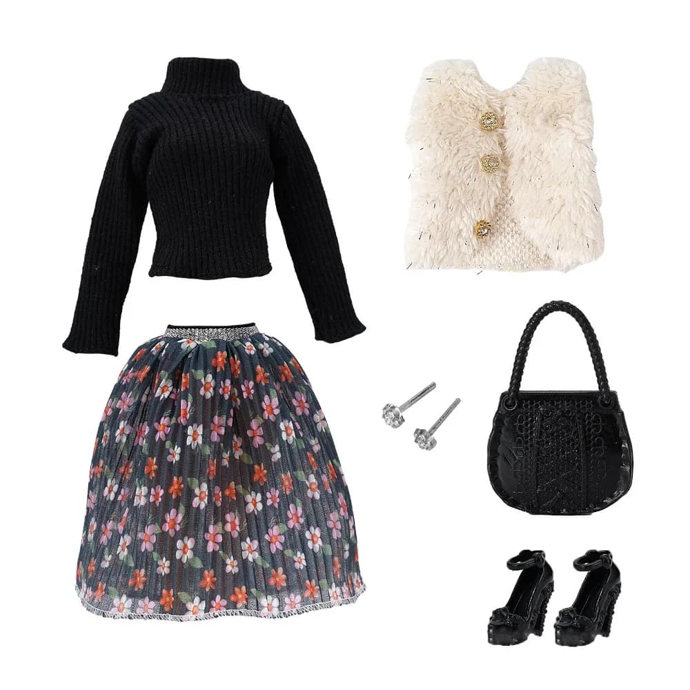 New Fashion Abiti casual Vestiti con scarpe Borse Maglioni invernali Gonna Bambole Accessori fai da te fatti a mano per bambole 1/6 BJD 30 cm