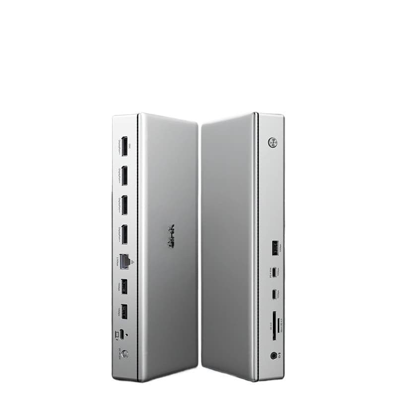 Docking Station Type-C con Doppio Schermo, Espansore Multifunzione per Notebook, Stazione di Lavoro 15 in 1, Doppia Definizione 8K