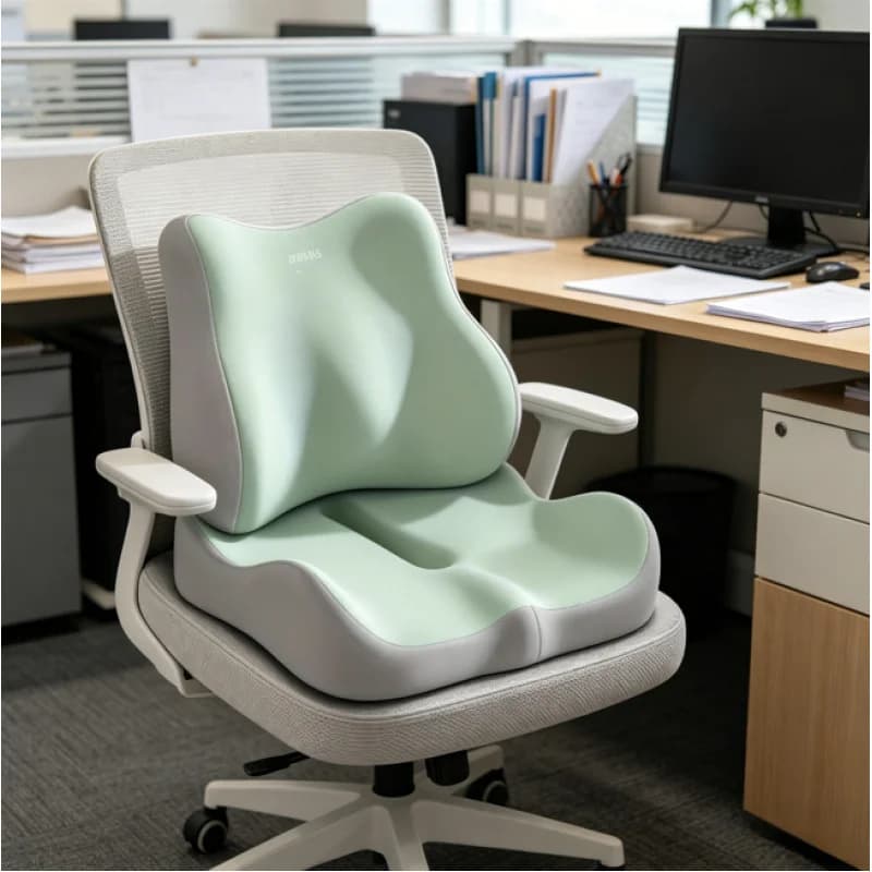 Cuscino Ergonomico in Memory Foam, Supporto Lombare Elastico Morbido, Tappetino Comfort per Sedia da Ufficio, Auto, Casa