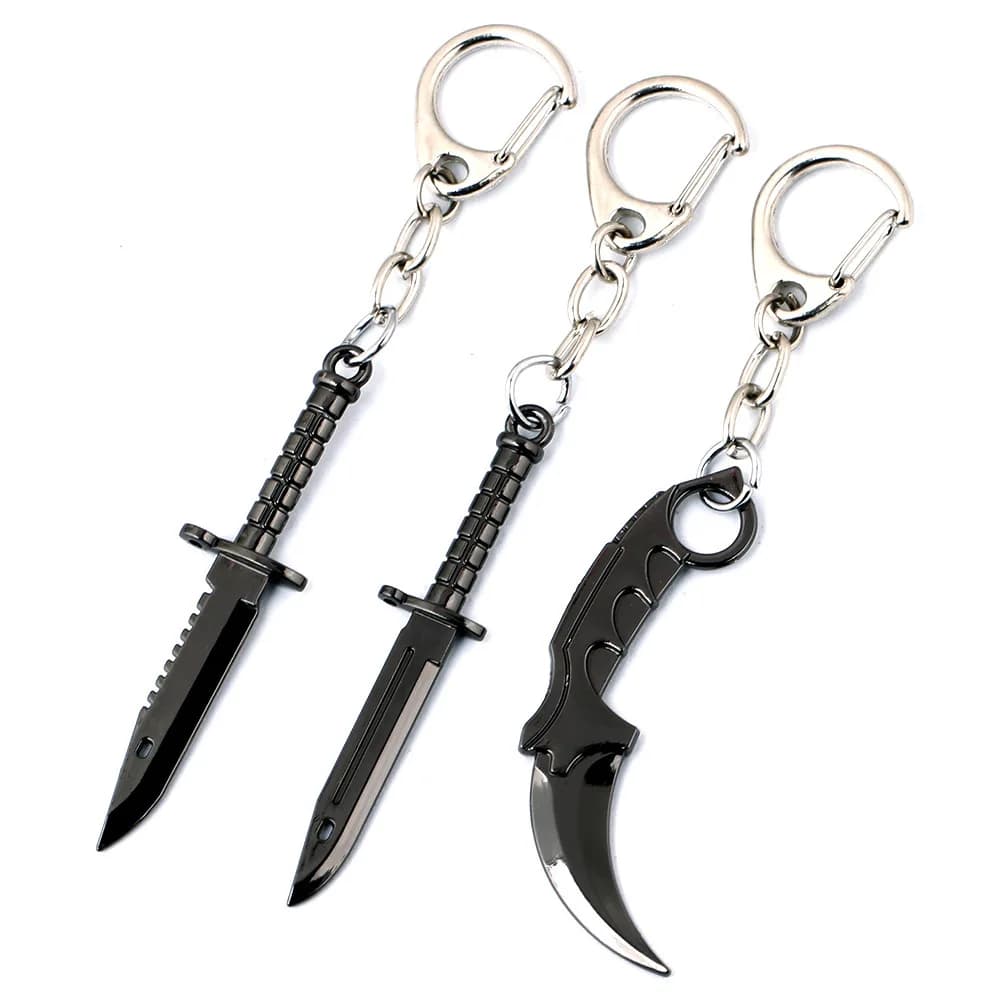 Portachiavi CsGo a forma di coltello Karambit, modello CS GO, ciondolo per borsa o auto, regalo per uomo, accessorio da gioco.