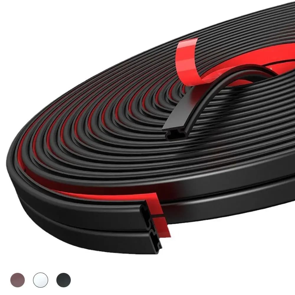 6m NEW Soundproofing Weather Stripping Rubber D-Shape Door Frame Insulation Self-adhesive Windproof Draught Excluder Household