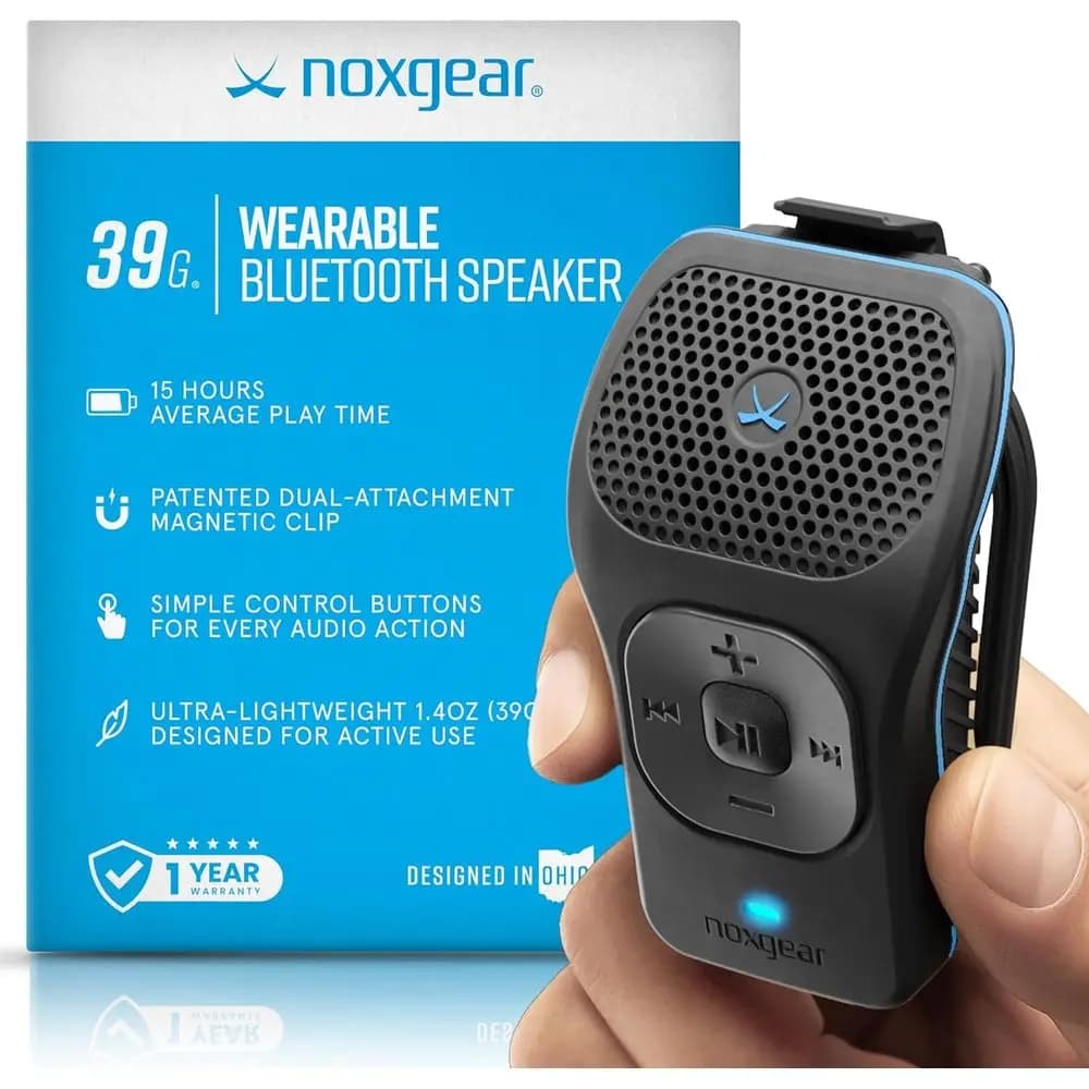 Altoparlante Bluetooth Portatile da 39g, con Clip Magnetica, Impermeabile, 15 Ore di Autonomia, Microfono, Portata di 30 Metri