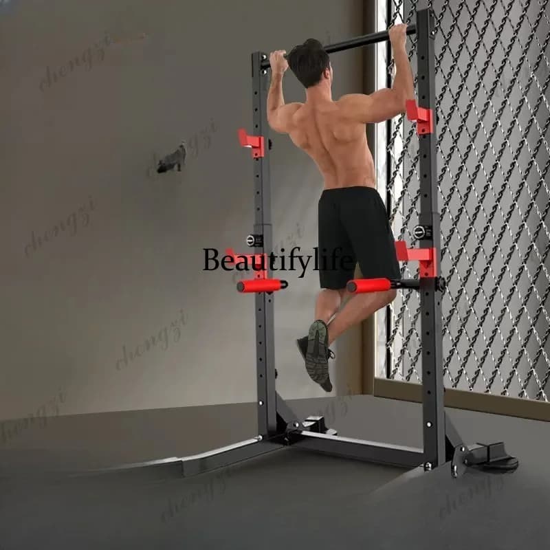 Horizontal bar pull-up device Household squat Barbell Bench press rack Stretching training Fitness equipment