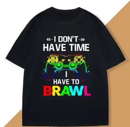 Non ho tempo, devo dedicarmi ad altre cose. Una maglietta in cotone con motivi divertenti, adatta per gli amanti dei giochi e per l'uso quotidiano.