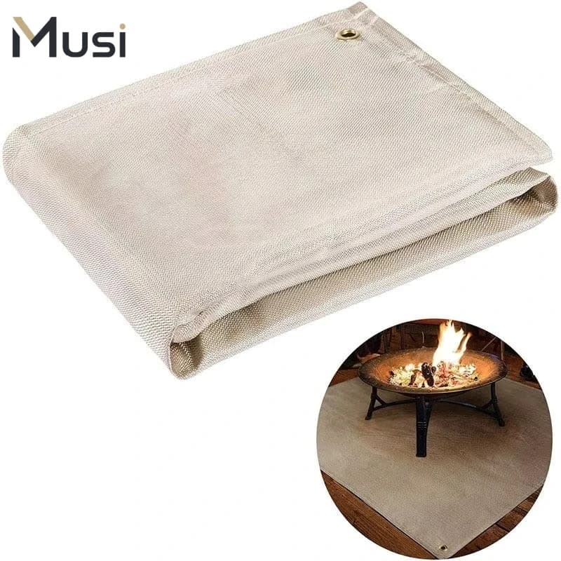 BBQ Grill Mat Fireproof Insulation Pad Heat Resistant Camping Mats Flame Retardant Blanket for Outdoor Barbecue Picnic Cooking