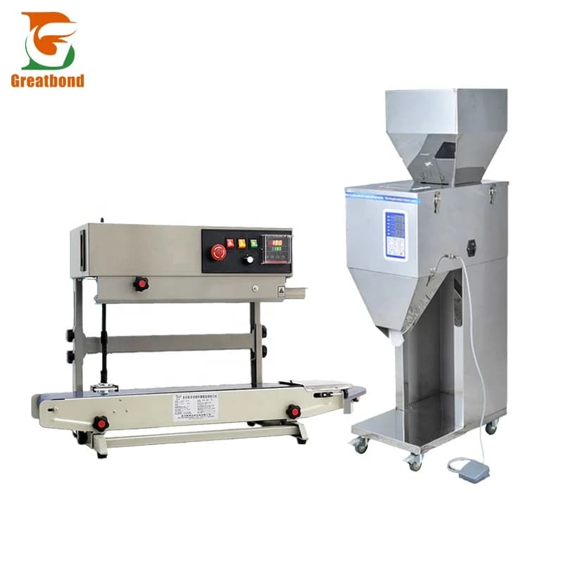 1kg Low Price Pasta Chilli Powder Pack Grain Tea Continuous Belt Type Food Dispenser Vertical Sealing Weighing Filling Machine