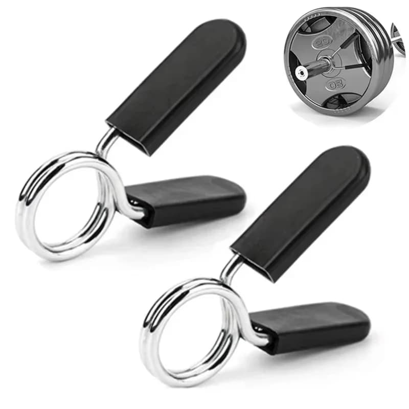 Barbell Clamp Spring Collar Clips 25/28mm Gym Weight Dumbbell Lock Clamps Standard Barbell Collar For Weight Lifting