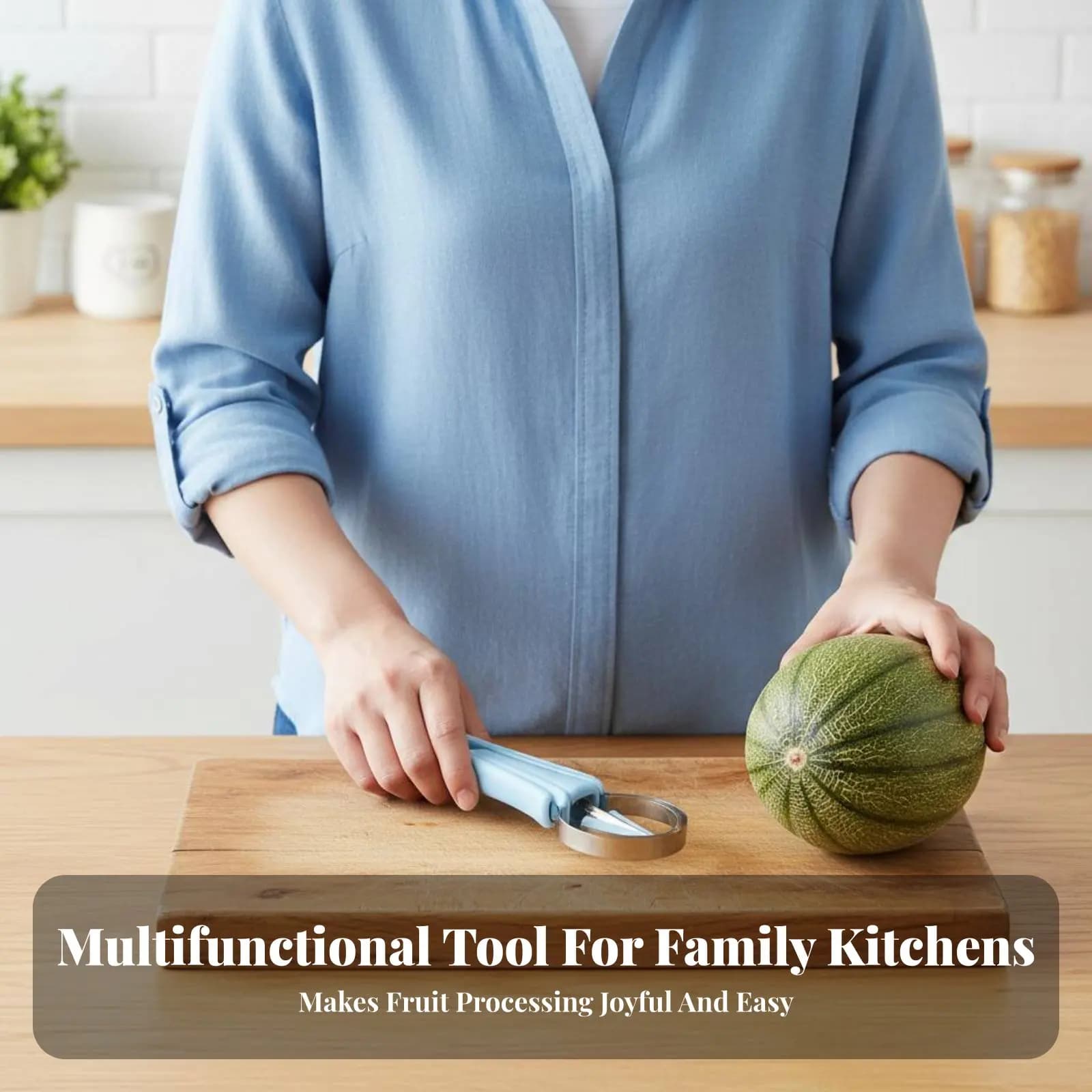 Set di 3 Utensili Multifunzione per Frutta: Sferatrice e Cucchiaio per Intaglio Frutta