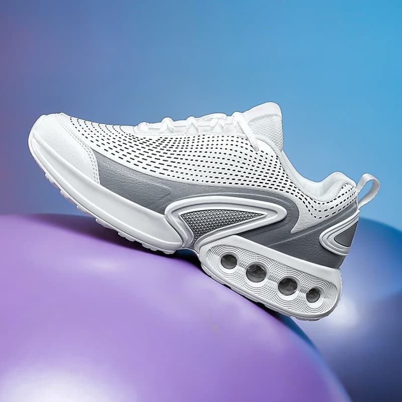 Scarpe da corsa da uomo alla moda in pelle PU design di lusso comode sneakers ammortizzanti scarpe da allenamento fitness traspiranti alla moda da strada