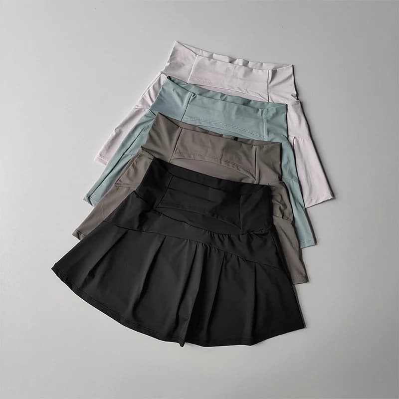 Gonna Corta Sportiva da Donna a Vita Alta, Asciugatura Rapida, per Fitness, Yoga, Corsa, Tennis, Golf, Abbigliamento Estivo