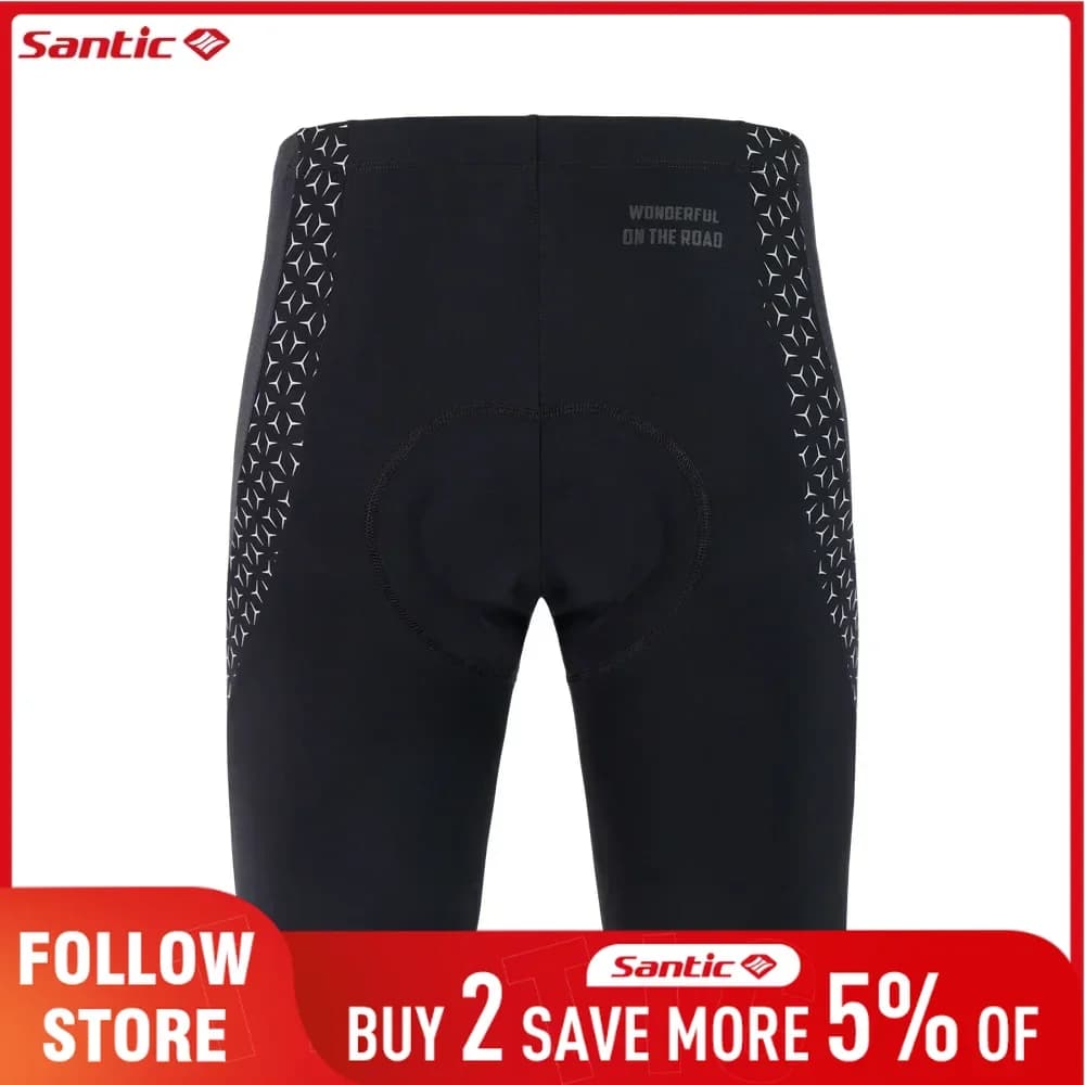 Santic Men's Cycling Shorts Summer Breathable MTB/By Road Bike Means 4D Pants Padded Sponge Bearing Sports Equitation Shorts Pro