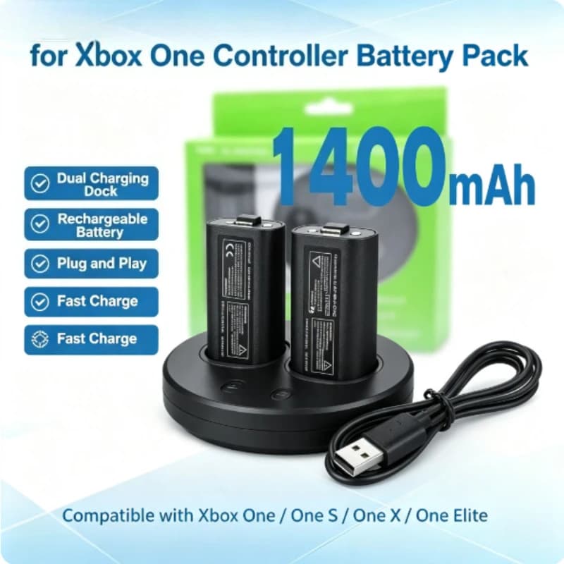 For XBox Series S X Xbox One S X Controller Built-in Battery 1400mAh Rechargeable Battery Gamepad Game Console Accessories