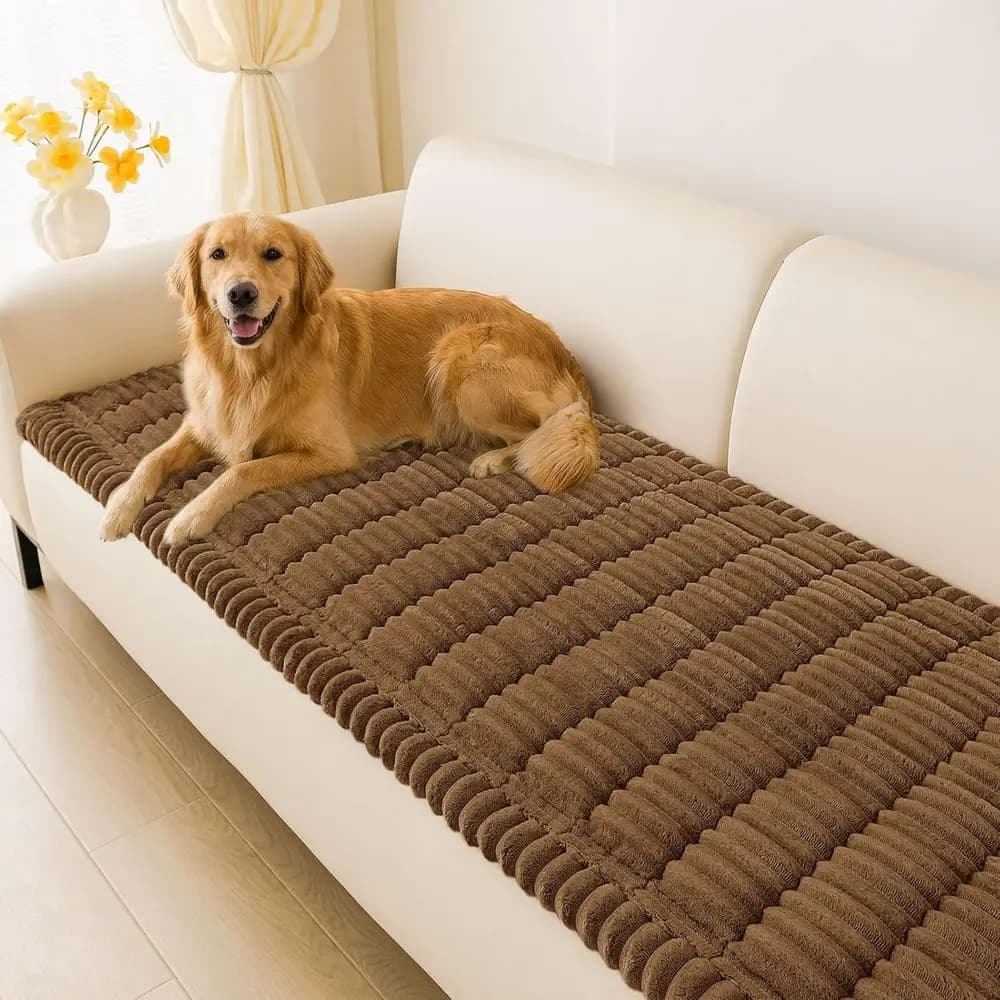 Anti-slip Cover for Dogs, Suitable for 3 Pillow Sofas (Marrone, 70,9 x 180,1 cm)