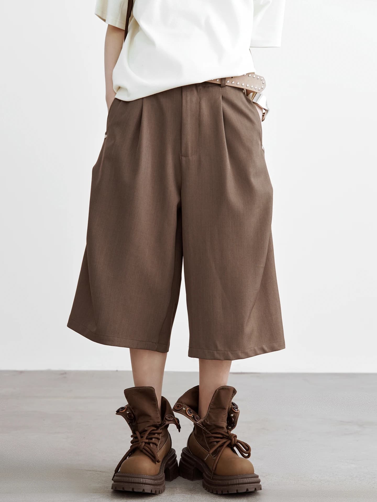 Pantaloncini a gamba larga casual da donna Universal Gravitation Museum, a vita naturale, in tessuto sottile ed elastico, perfetti per l'estate