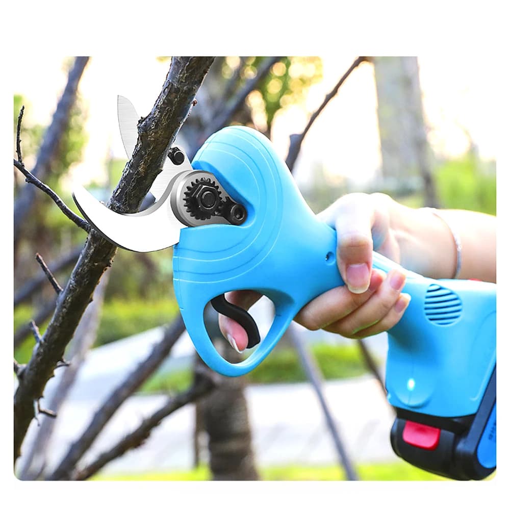 Diy Grade Electric Pruning Shear Bypass Design Li-ion Battery Powered Plastic Reach Certified Fruit Picking Scissor Machine