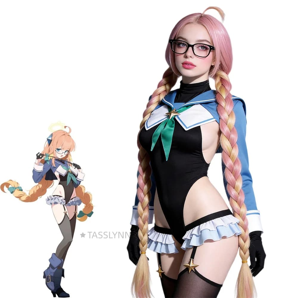Costume Cosplay Anime Game Blue Archive Endou Shimiko, Uniforme da Marinaio con Calze per Halloween
