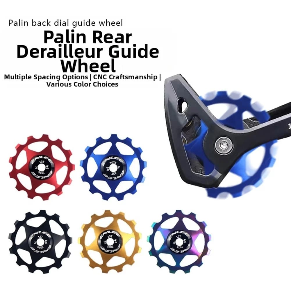 1 Pz Deragliatore Bicicletta Puleggia 11T/13T 50/43mm Cuscinetto In Acciaio Multi-dente Ruota Guida Mountain Bike Deragliatore Accessori