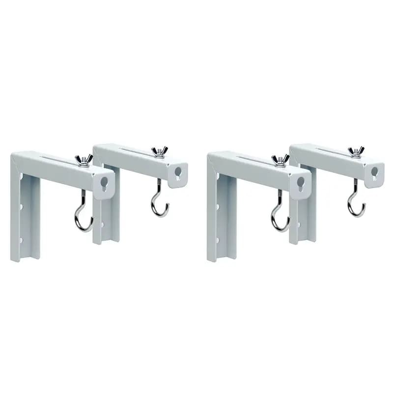 Ingenious-4Pcs Projector Curtain Hanger Projector Screen L-Bracket Mounting Hanger Holder Adjustable Extension Mount Stand