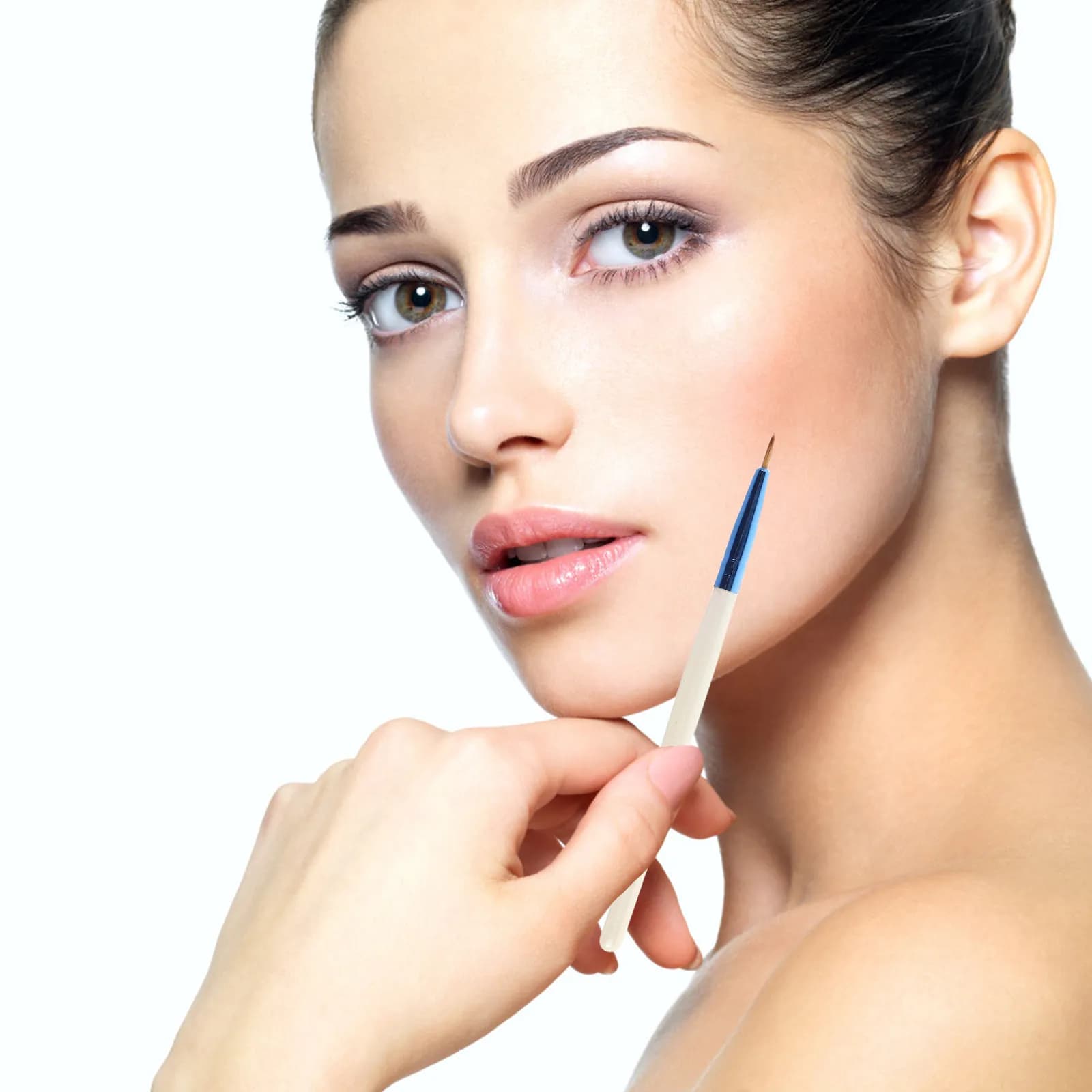 Pennello di Precisione per Eyeliner e Ombretto, Controllo Preciso per Linee Definite e Applicazione Mirata del Correttore, Pennello per Trucco