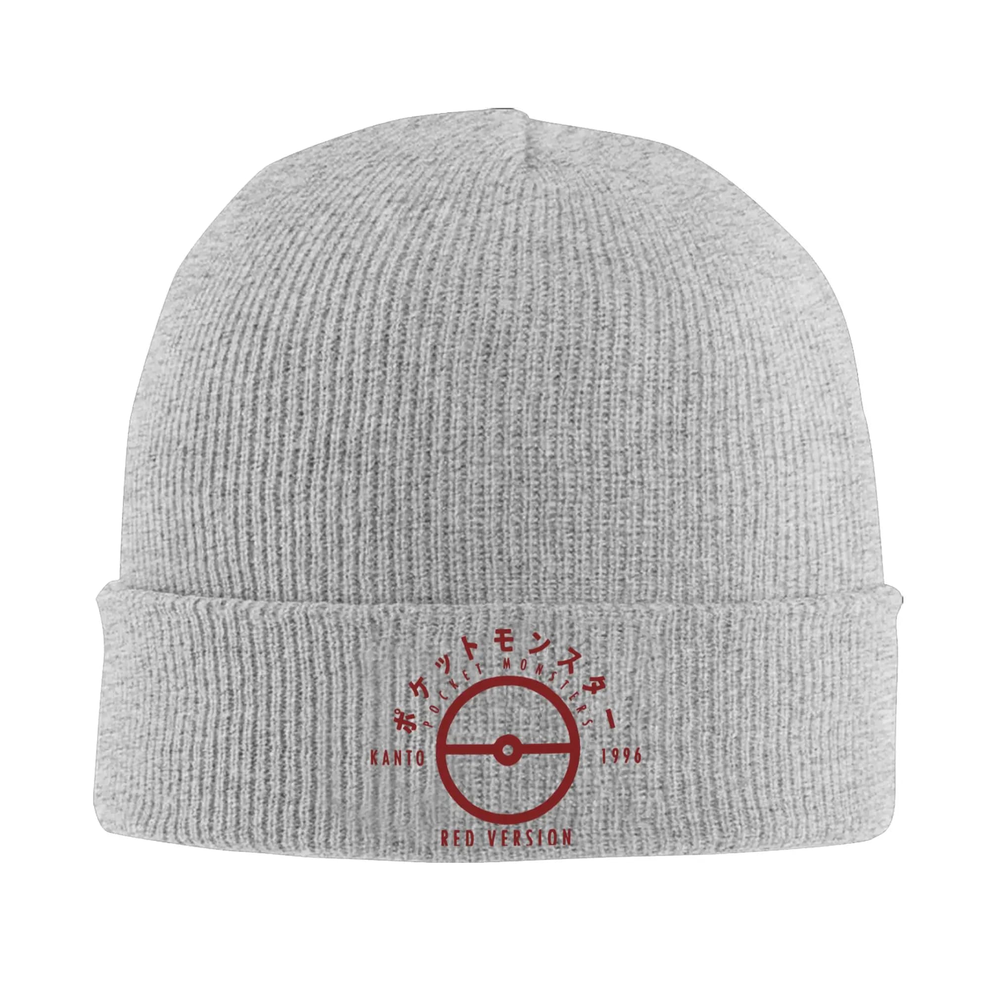 Cappello lavorato a maglia Pokemon Red Version per donna e uomo, berretto autunnale invernale, cappelli casual in acrilico